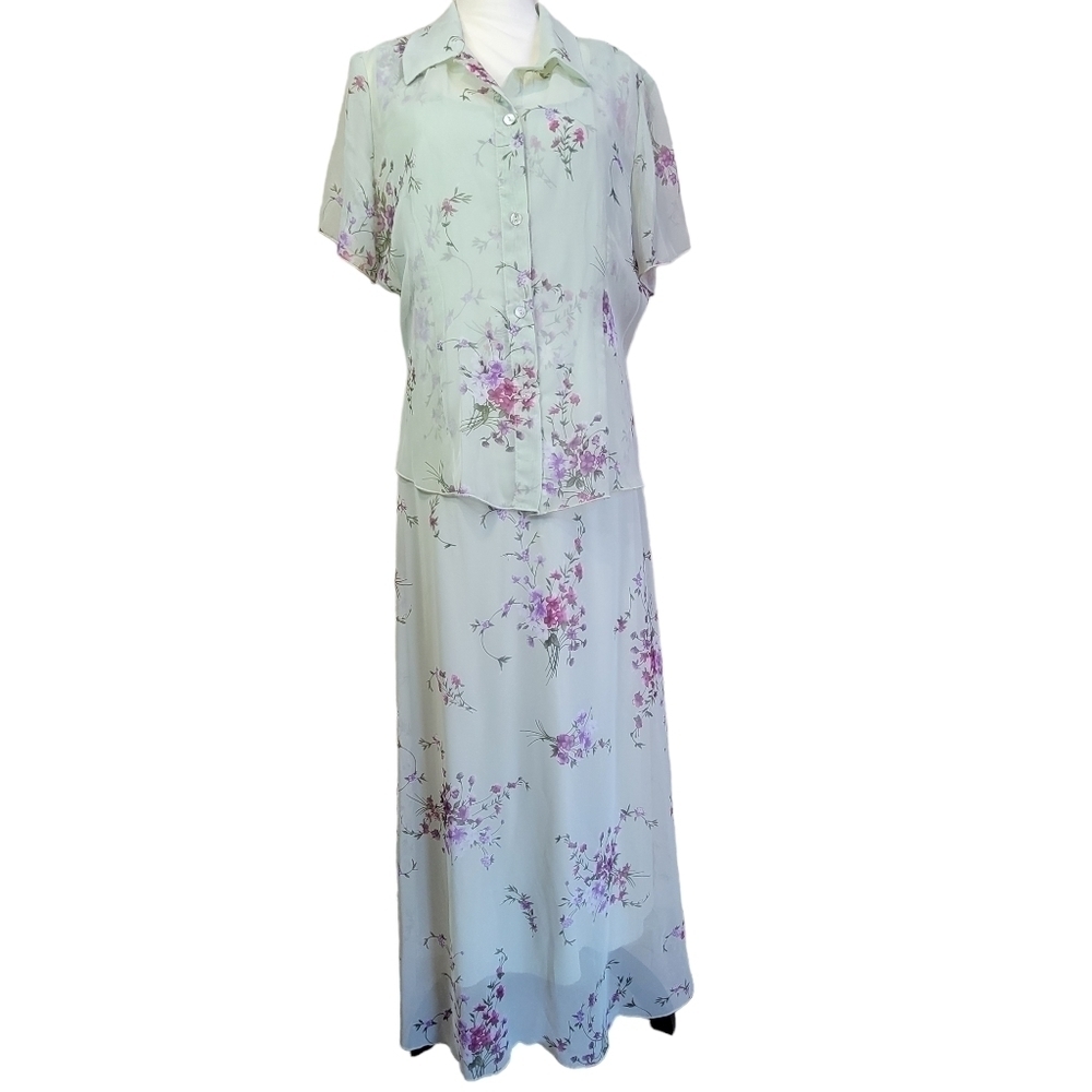 VINTAGE Cottagecore Floral Dress Size 12